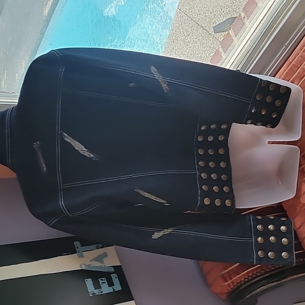 Vintage Denim Studded Jacket - Picture 5 of 16